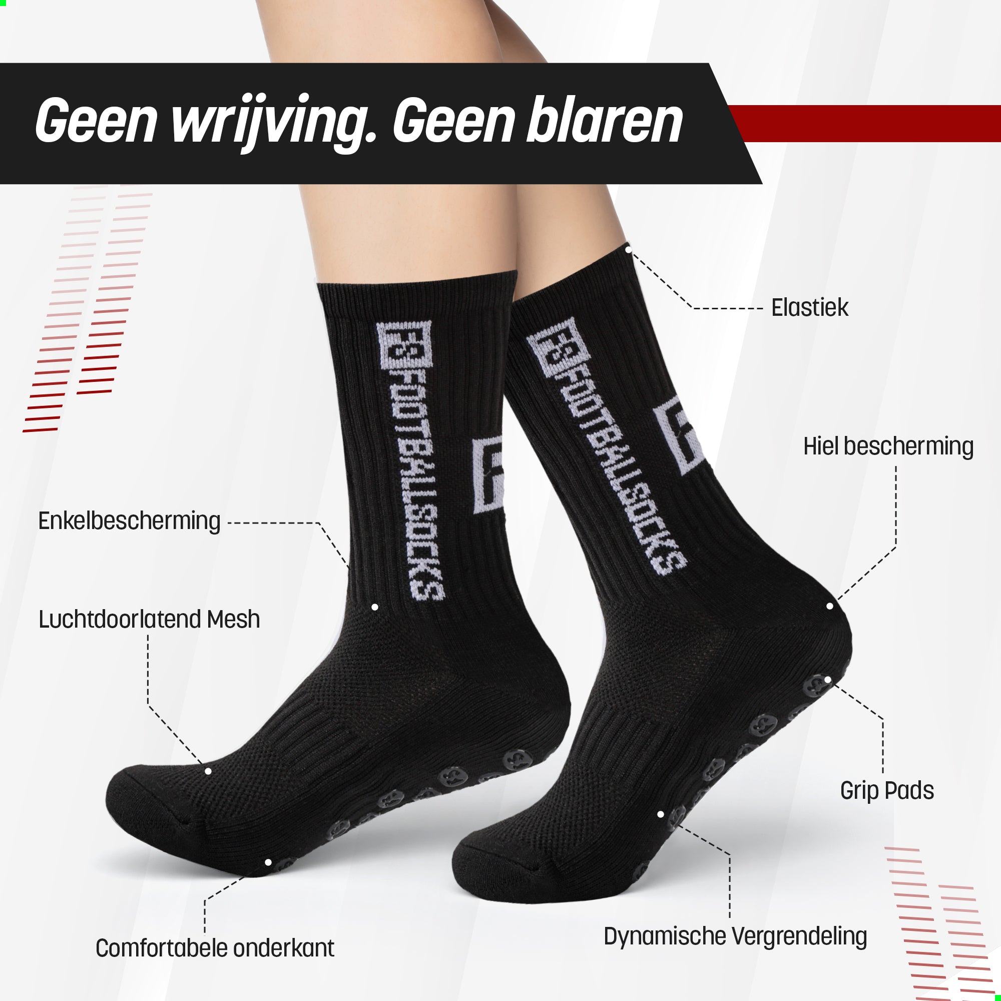 Onixo Zwarte Gripsokken Met Print