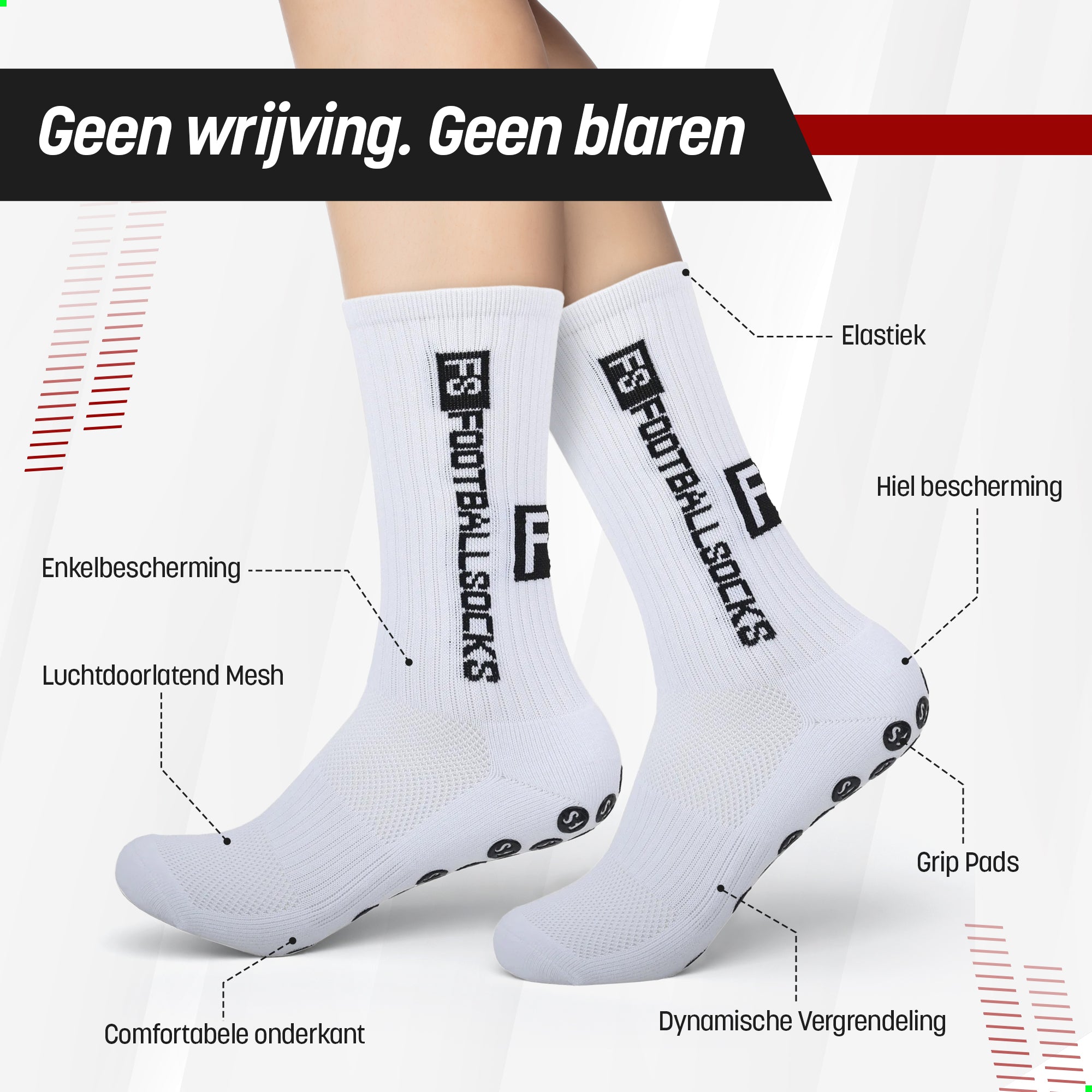 Onixo Witte Gripsokken Met Print
