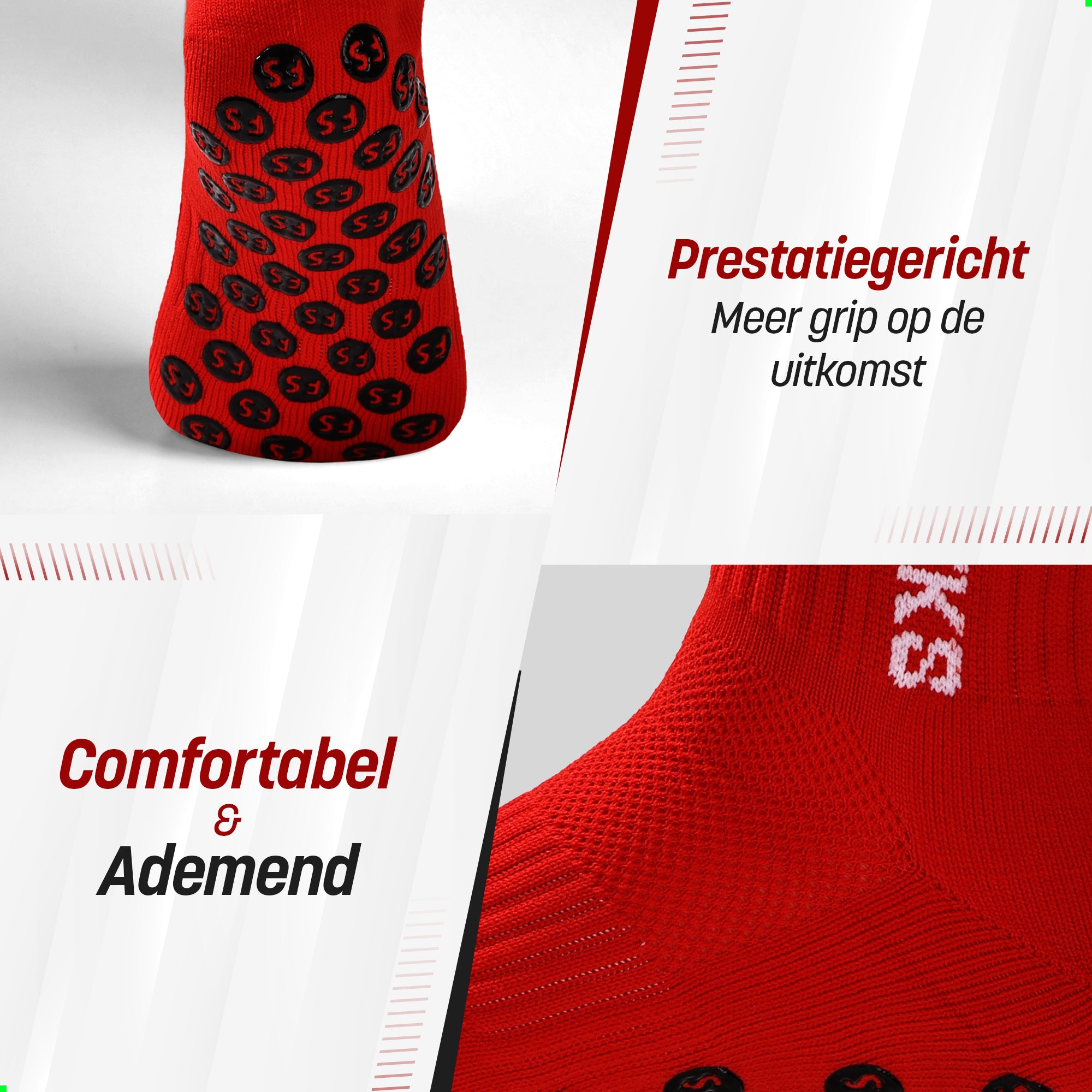 Onixo Rode Gripsokken Met Print