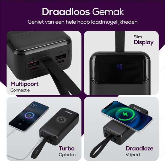 Ferera Powerbank 30.000 mAh Wireless