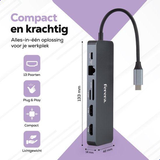 Ferera 13 in 1 Docking Station