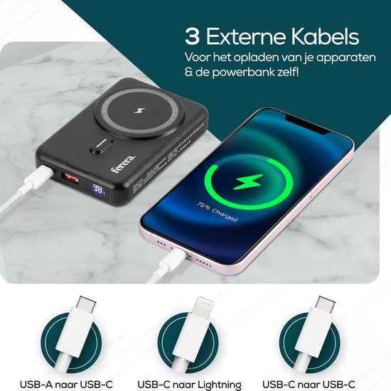Ferera Powerbank 10.000 mAh Magsafe