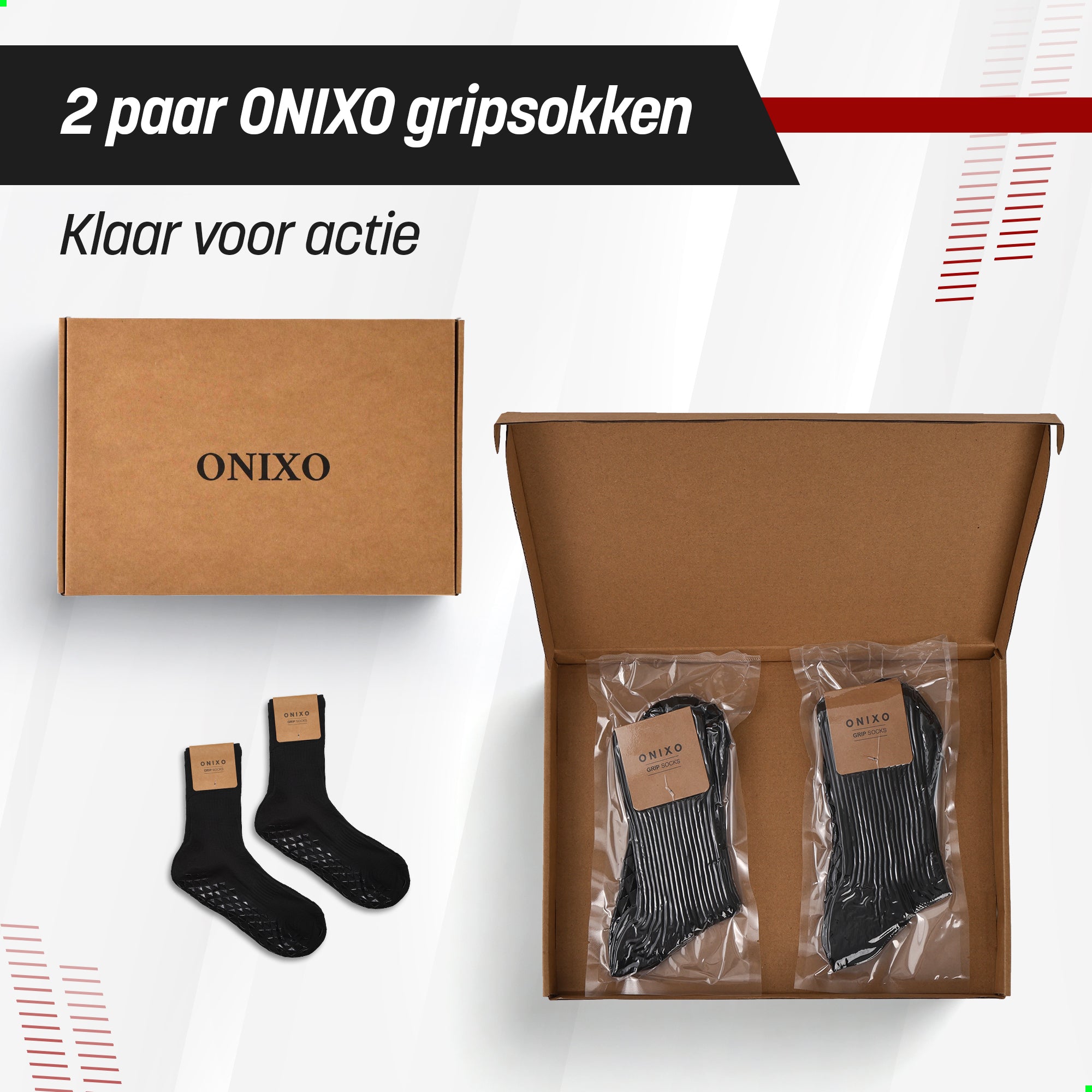 Onixo Zwarte Gripsokken