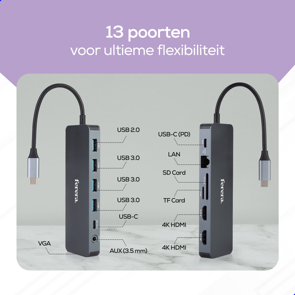 Ferera 13 in 1 Docking Station