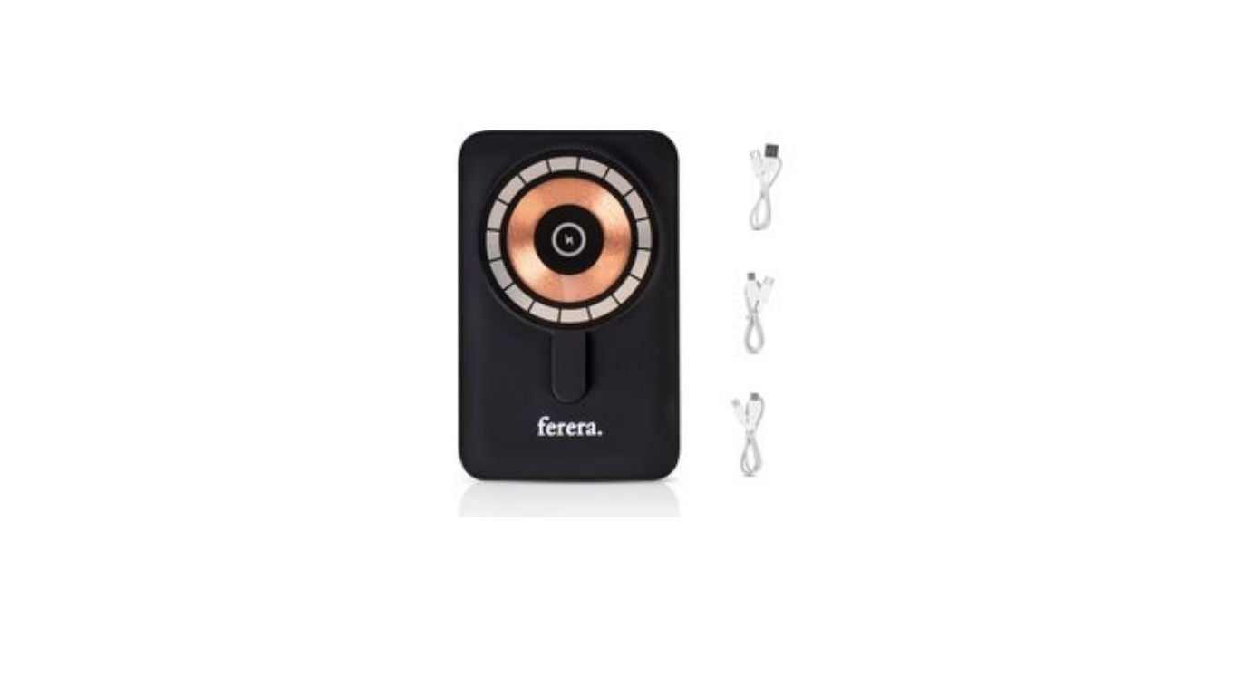 Ferera Powerbank 10.000 mAh schwarz kabellos Magsafe 2