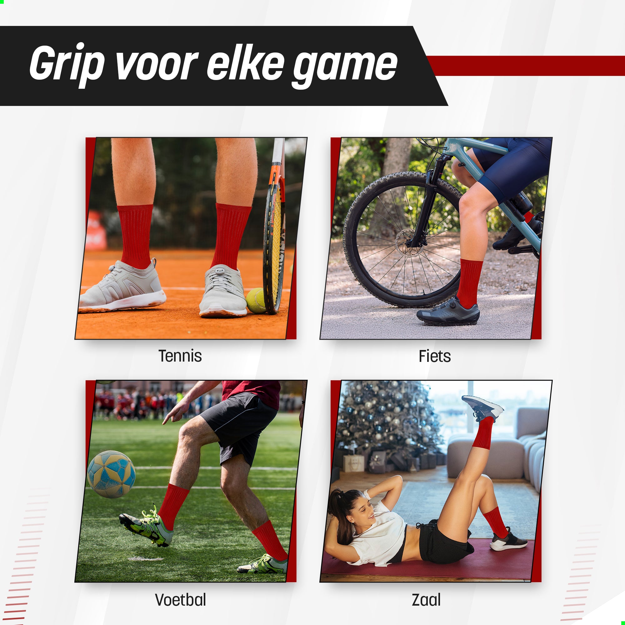 Onixo Rode Gripsokken