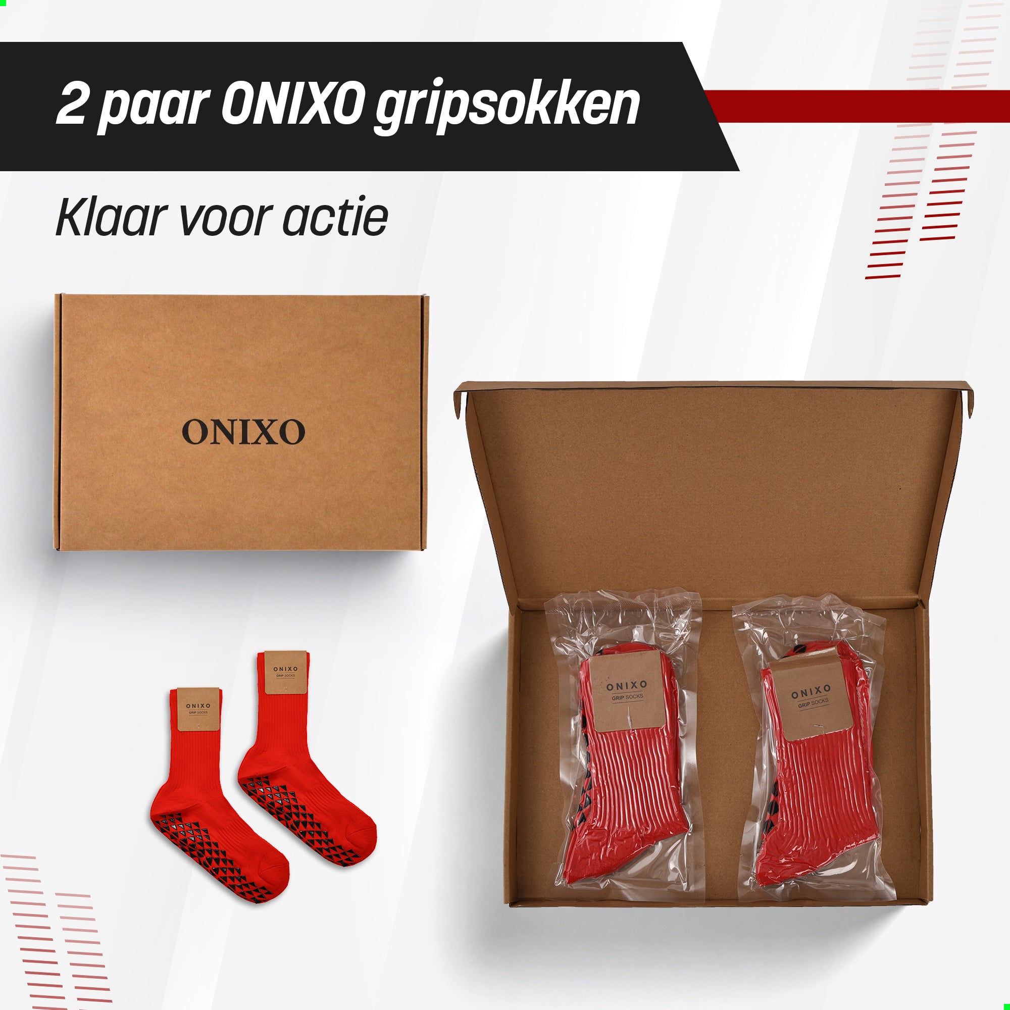 Onixo Rode Gripsokken