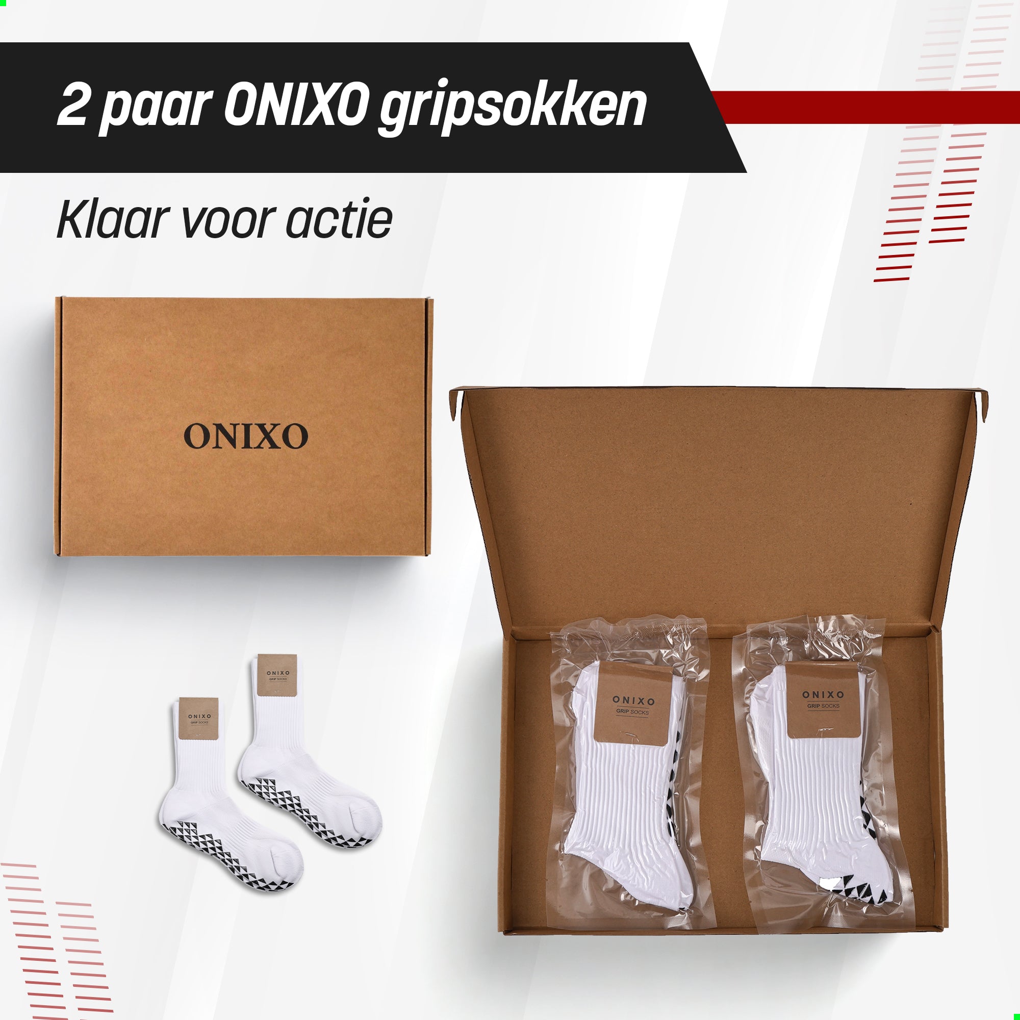 Onixo Witte Gripsokken